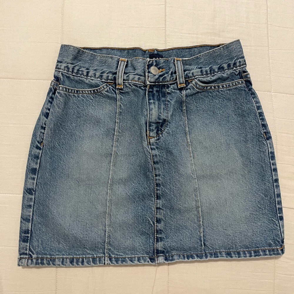 GAP Blue and Gold Mini Pencil Skirt Casual